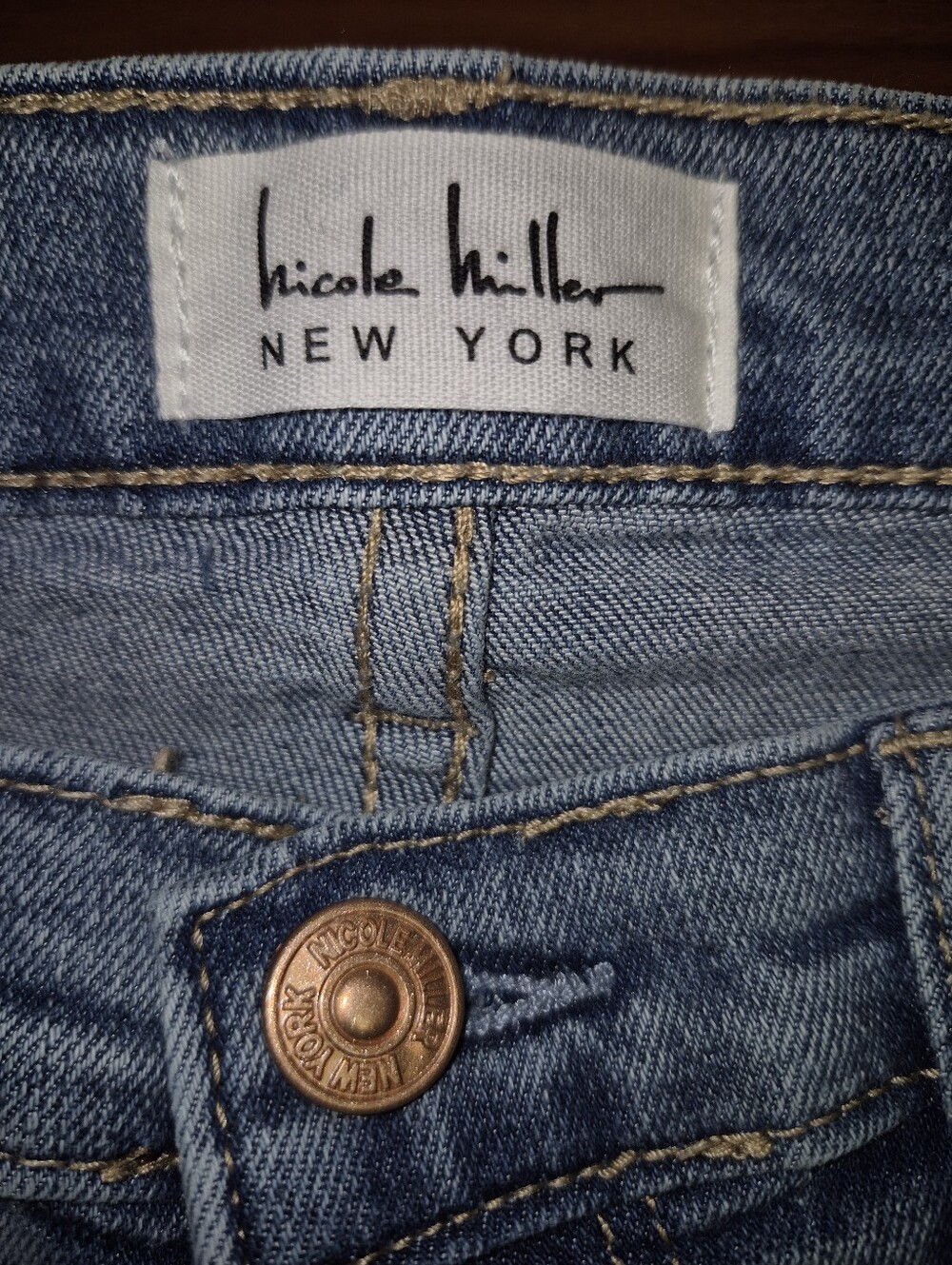 Nicole Miller New York Women's Light Wash Denim Jeans